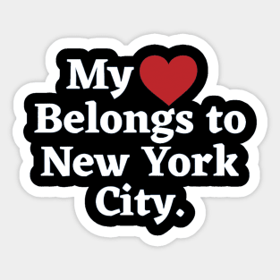 My heart belongs to NYC Sticker